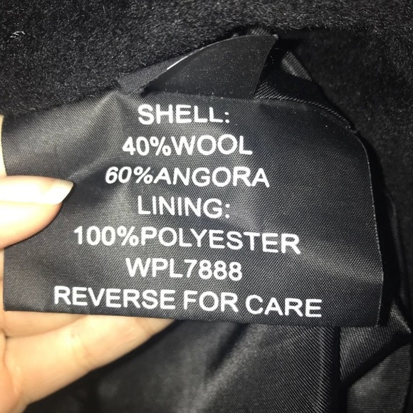 Anne Klein black wool angora coat 8P 8 petite women’s woman ladies jacket - Picture 4 of 4